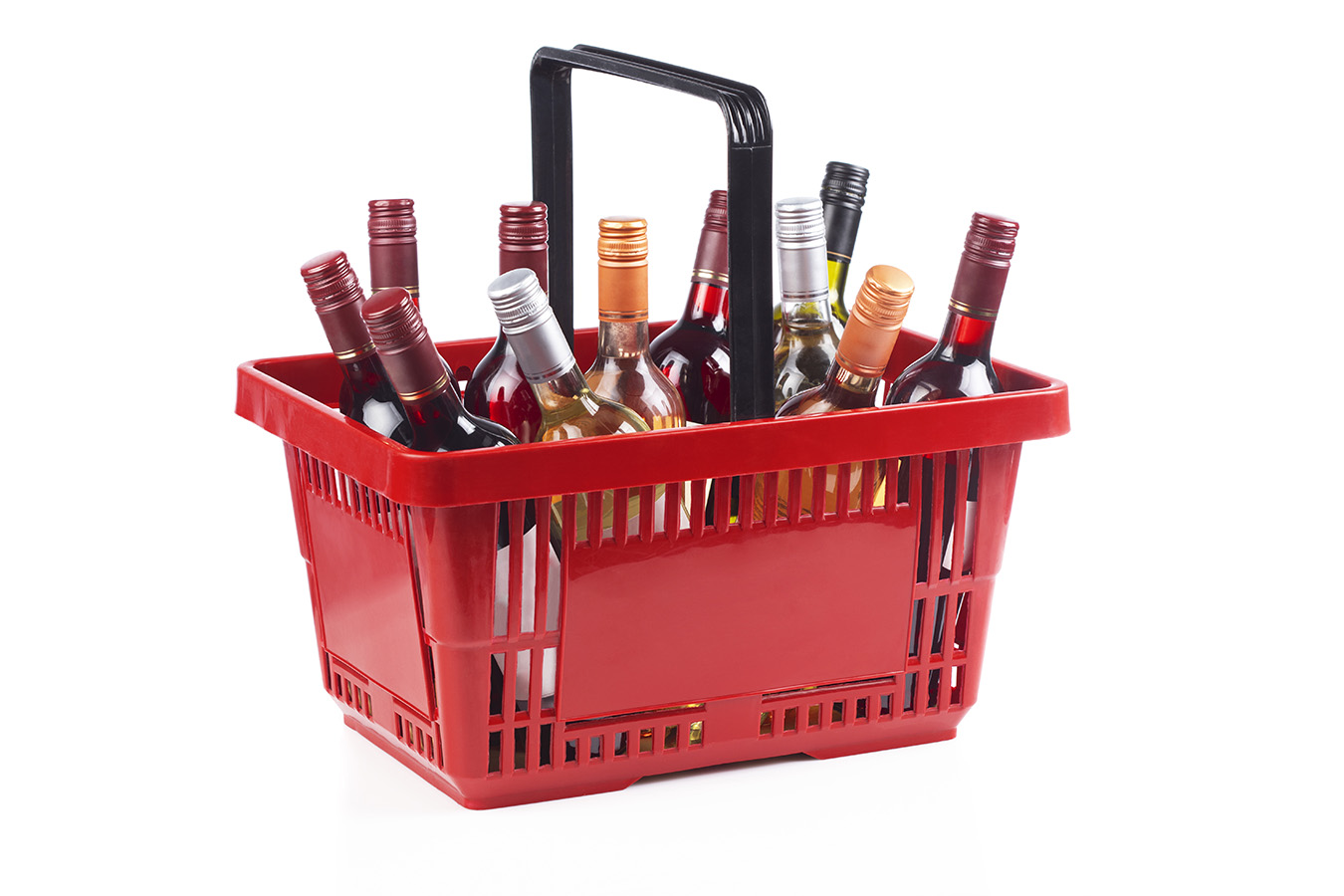 wine in cart