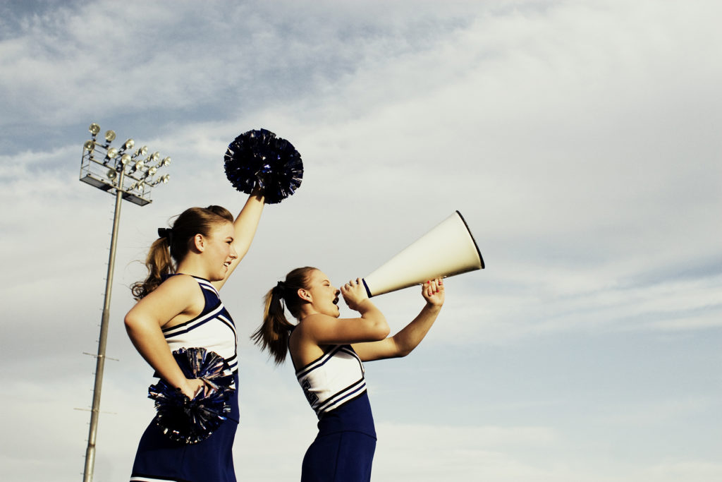 two cheerleaders