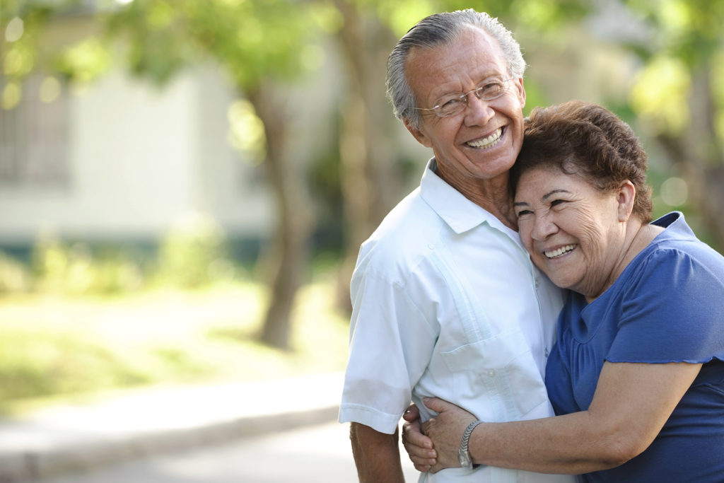 Happy older Hispanic couple