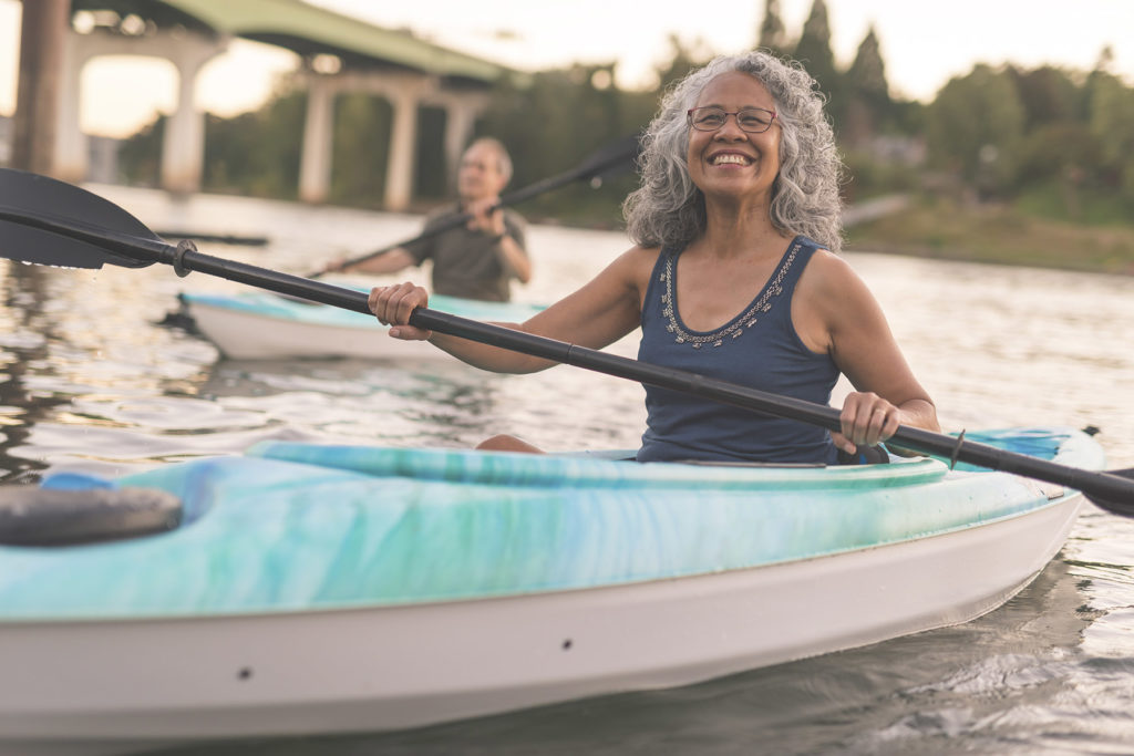 woman canoeing