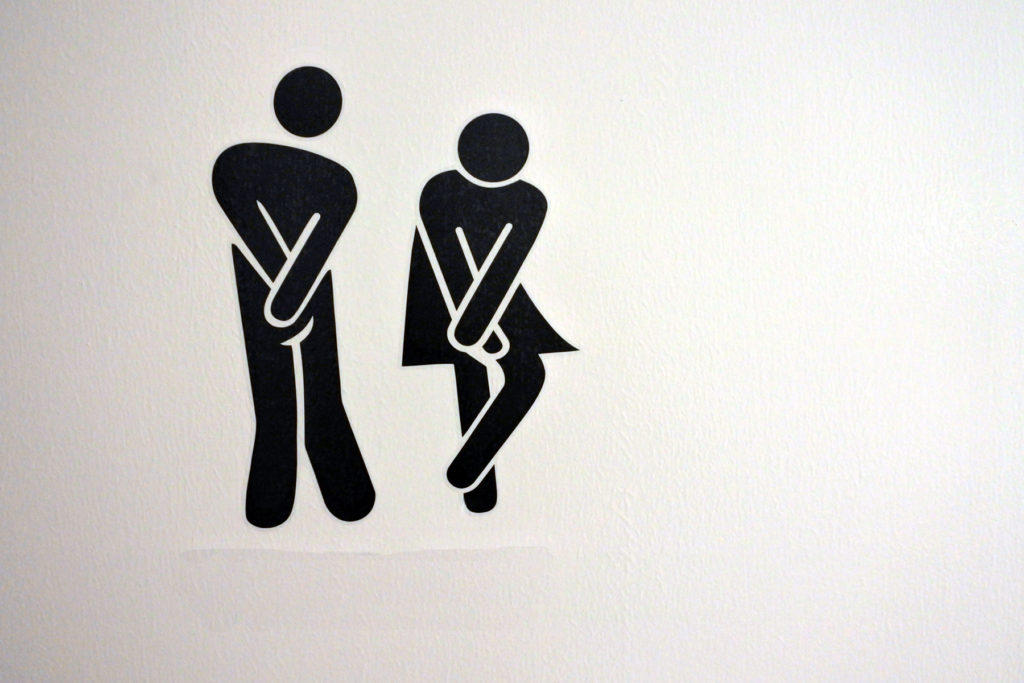 Urinary Urgency Toilet Sign for men and women