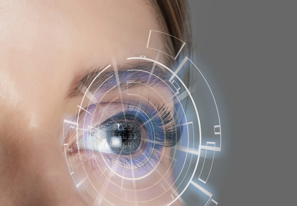 Close up of Futuristic eye