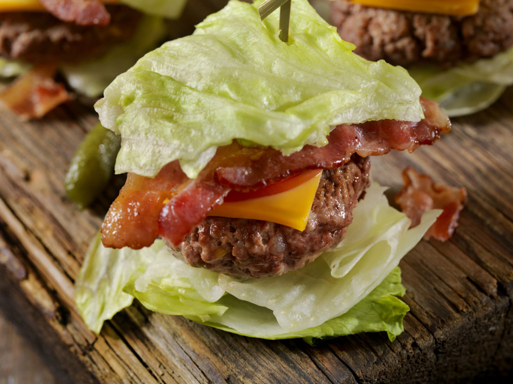 photo of a lettuce wrap keto