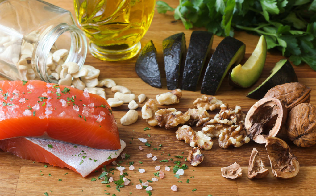 Mediterranean diet assortment of foods